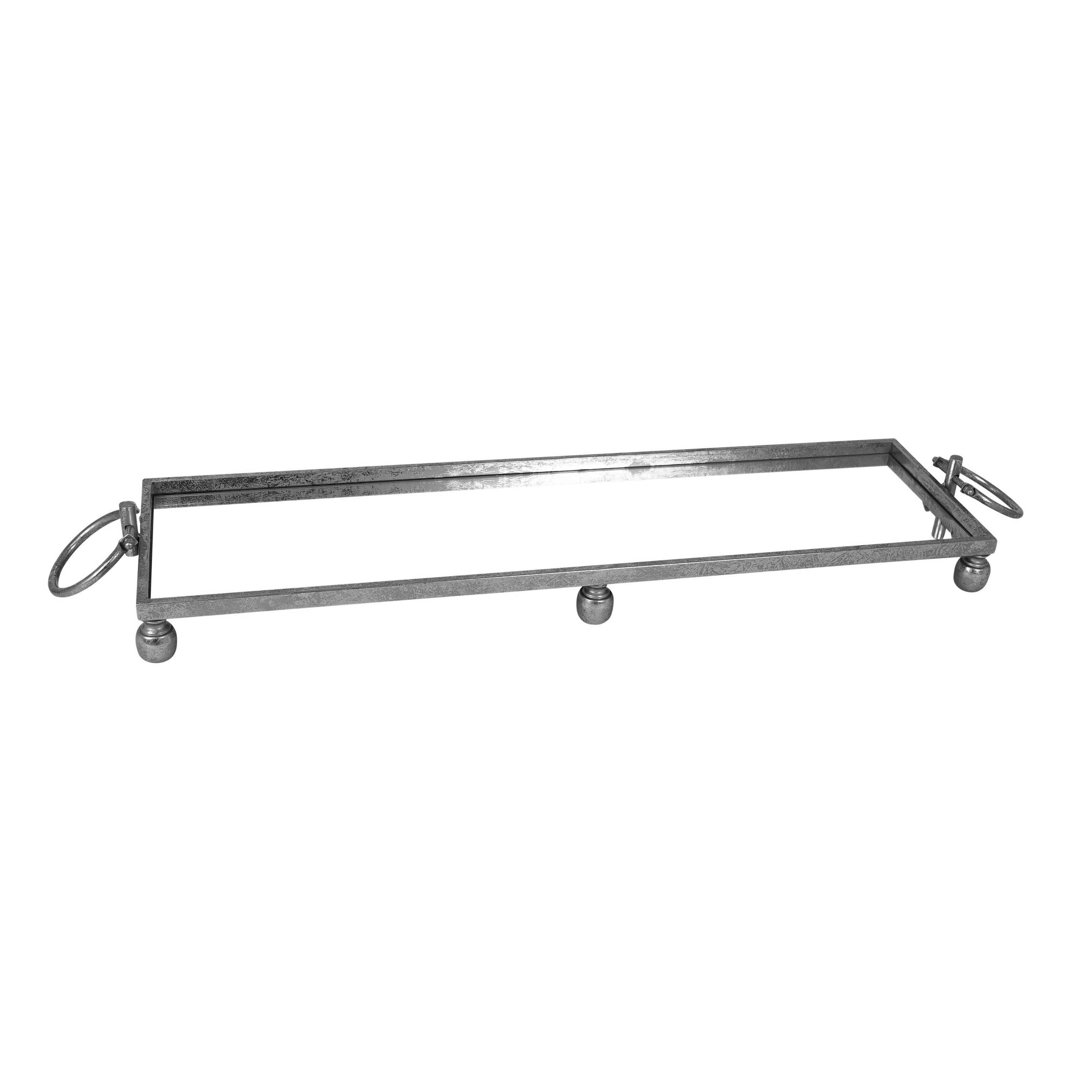 V292-HD-TR-ELI-L-RECT-SILV-202509041436-00 Eliza Mirror Tray with Handles - Large - Silver - Image 1
