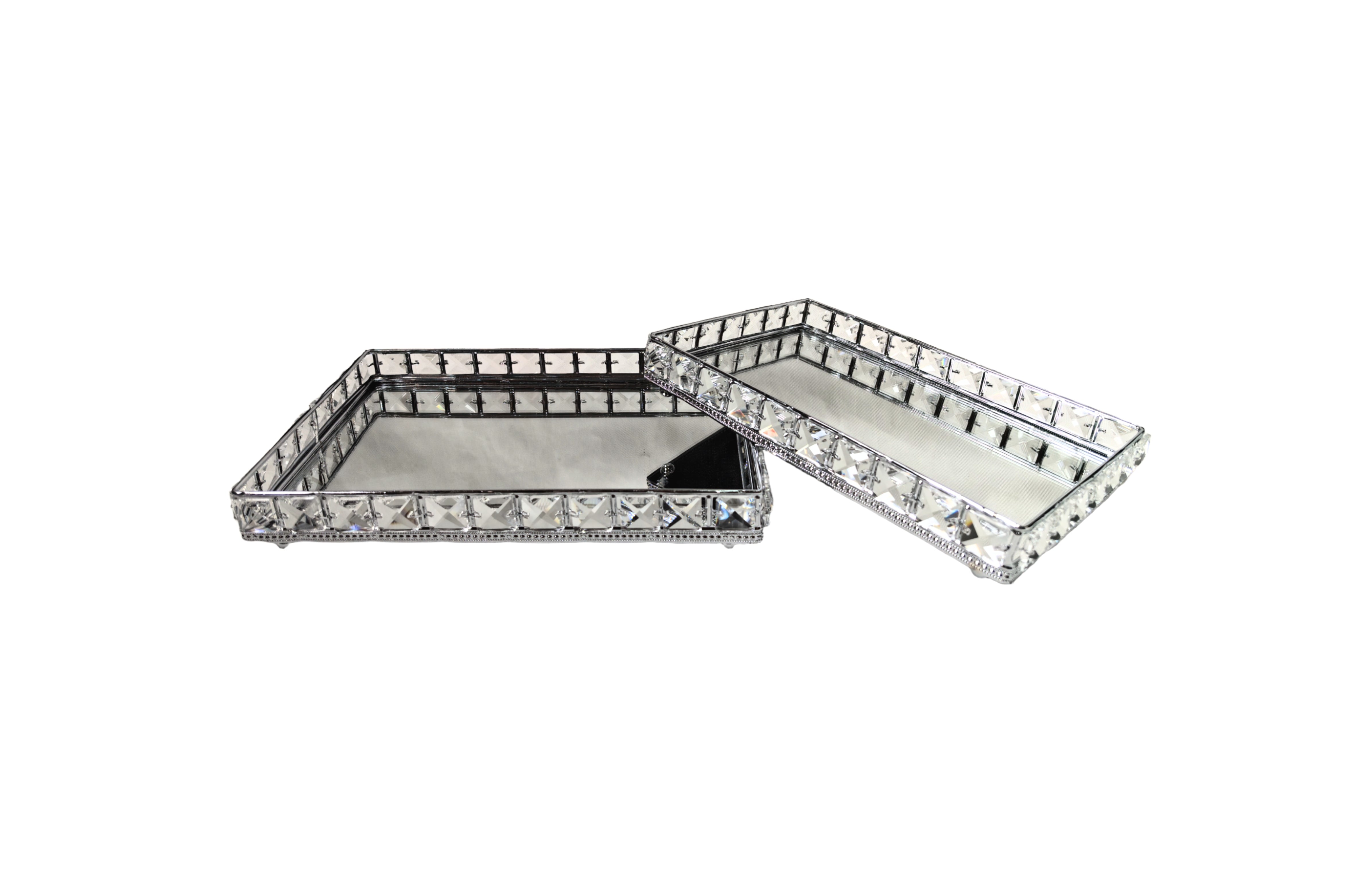 V292-HD-TR-RECT-S02-KATIE-SILVER-202508221620-00 Katie Tray - Rectangle - Set of 2 - Silver - Image 1