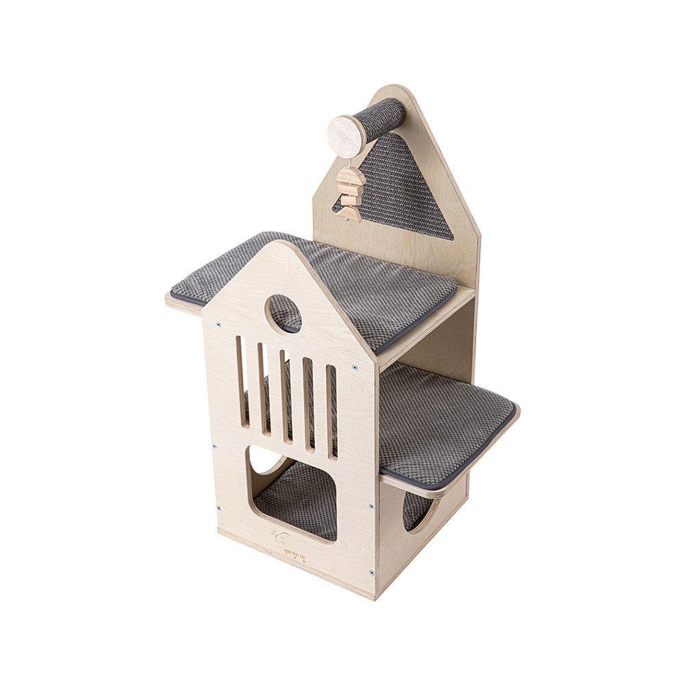 V390-210195S-202507030915-00 HONEYPOTCAT Cosy Cat Villa - 87.5cm - Image 1