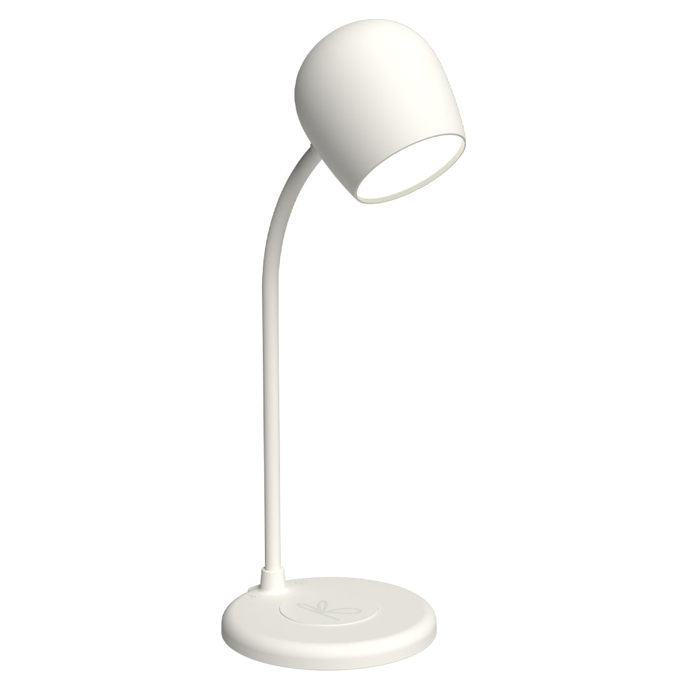 Kreafunk Ellie Lamp W/ Qi Charger And Bluetooth Speaker - White