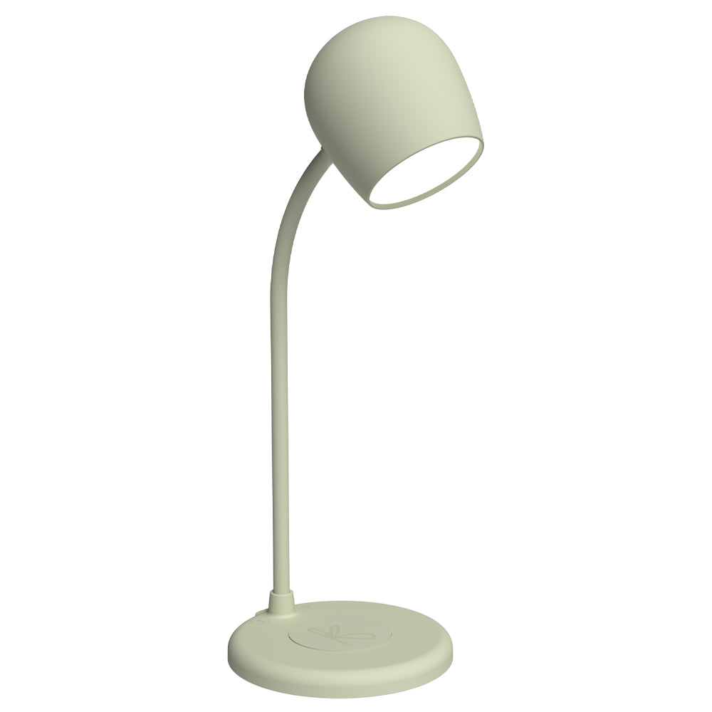 Kreafunk Ellie Lamp W/ Qi Charger And Bluetooth Speaker - Dusty Olive