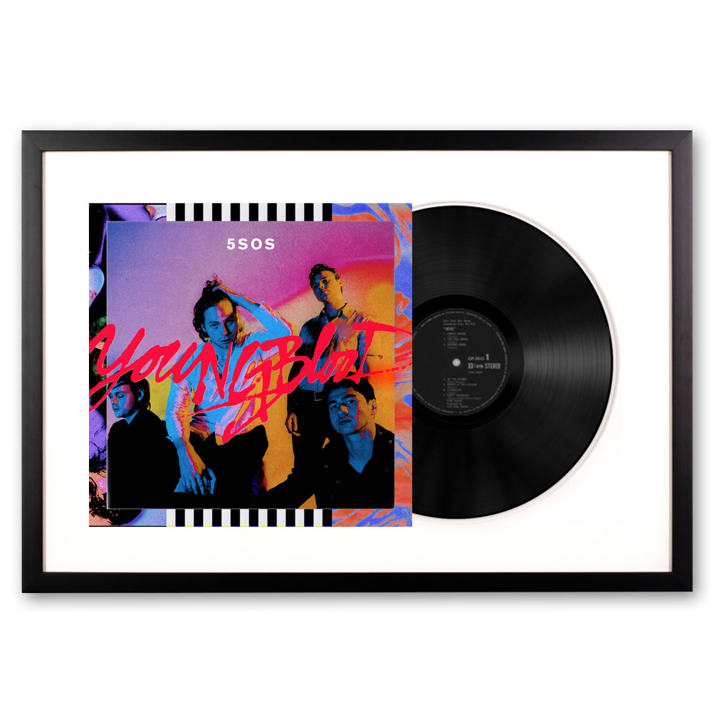 V398-UM-6748225-FD-202507041111-00 Framed 5 Seconds of Summer Youngblood Vinyl Album Art - Image 1