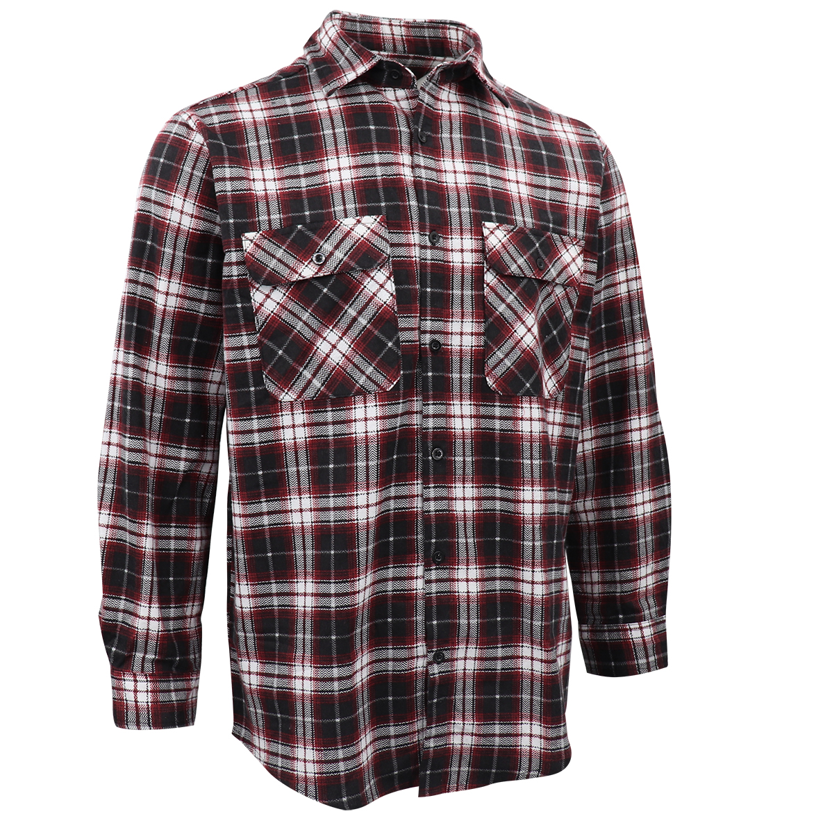 V474-666596-202507050120-00 Men's 100% Cotton Flannelette Shirt Long Sleeve Plaid Check Flannel w Pockets, Vintage Ash Plaid, XL - Image 1