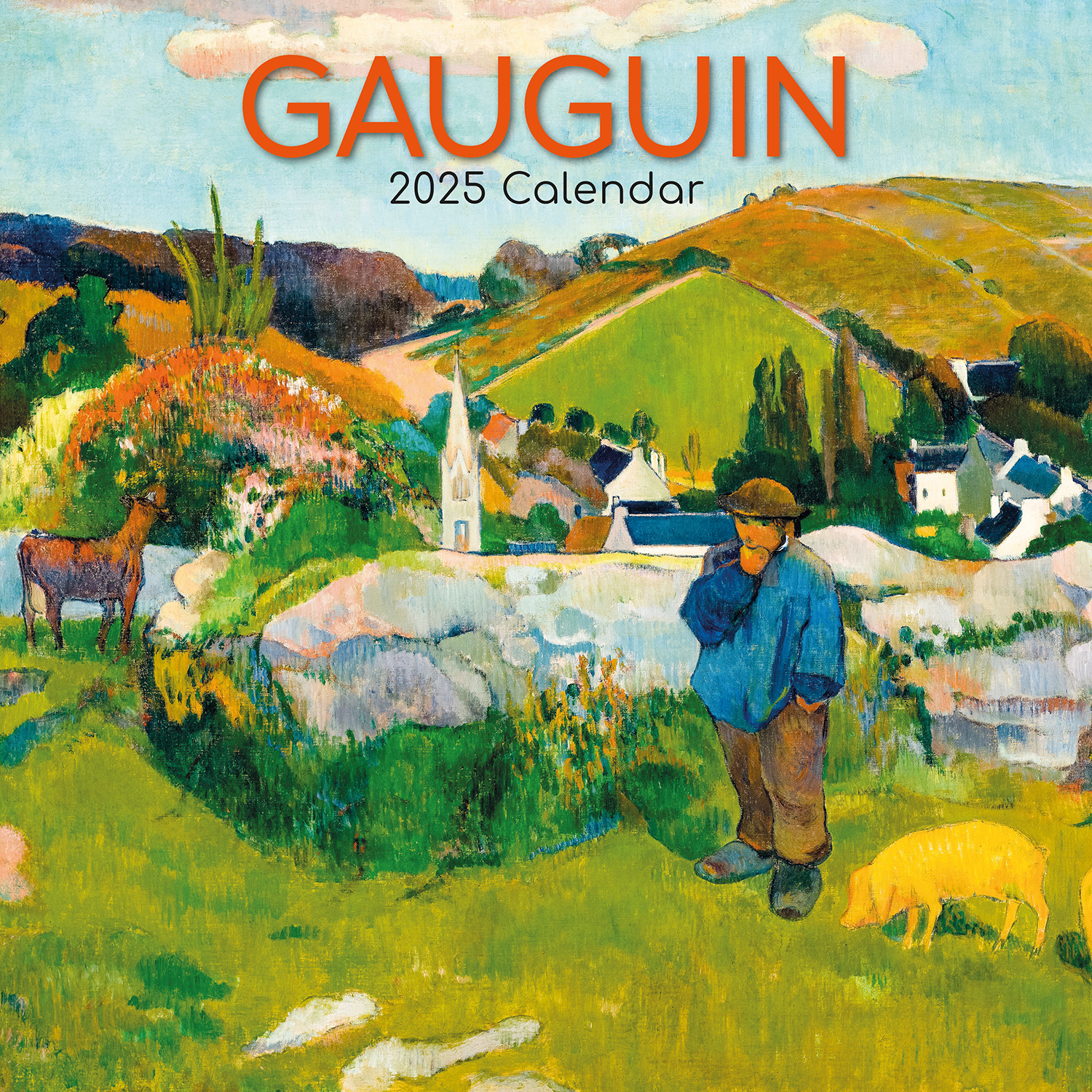 V474-689988-202507050140-00 Gauguin - 2025 Square Wall Calendar Arts 16 Months Premium Planner Gift - Image 1