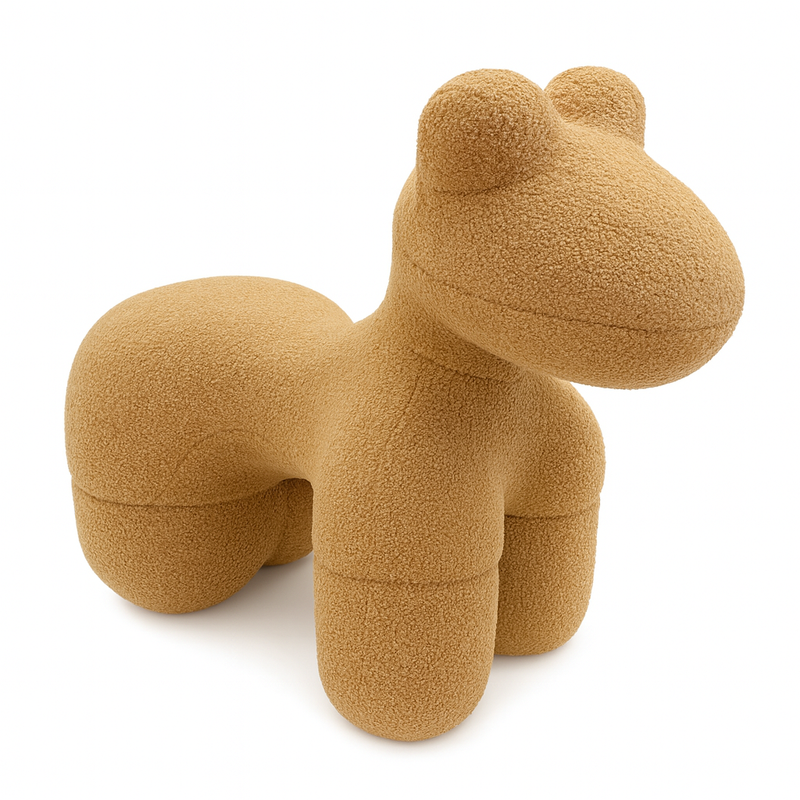 V498-STOOLBROWN-202508191043-00 Lamb Stool Chair Brown - Image 1
