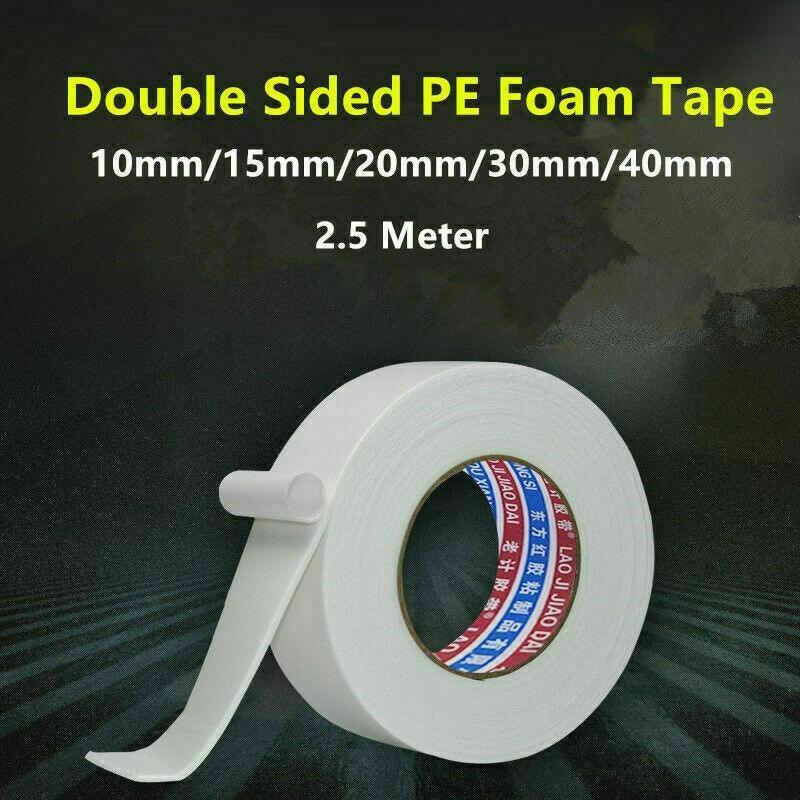 V528-2280046-228005642353-202509190926-00 Double Sided White Pe Foam Sticky Tape Mounting Diy Craft Strong Adhesive 2.5M - 30mm*2.5m - Image 1