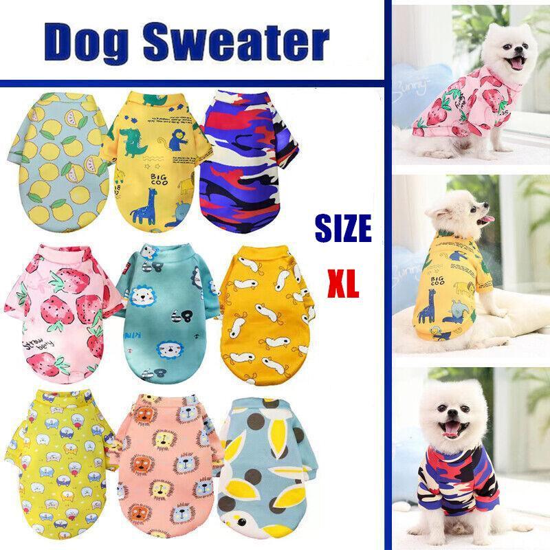 V528-9360101058876-202510010654-00 XL Size Cute Pet Dog Warm Jumper Sweater Clothes Cat Knitwear Knitted Coats Winter - Yellow Duck - Image 1