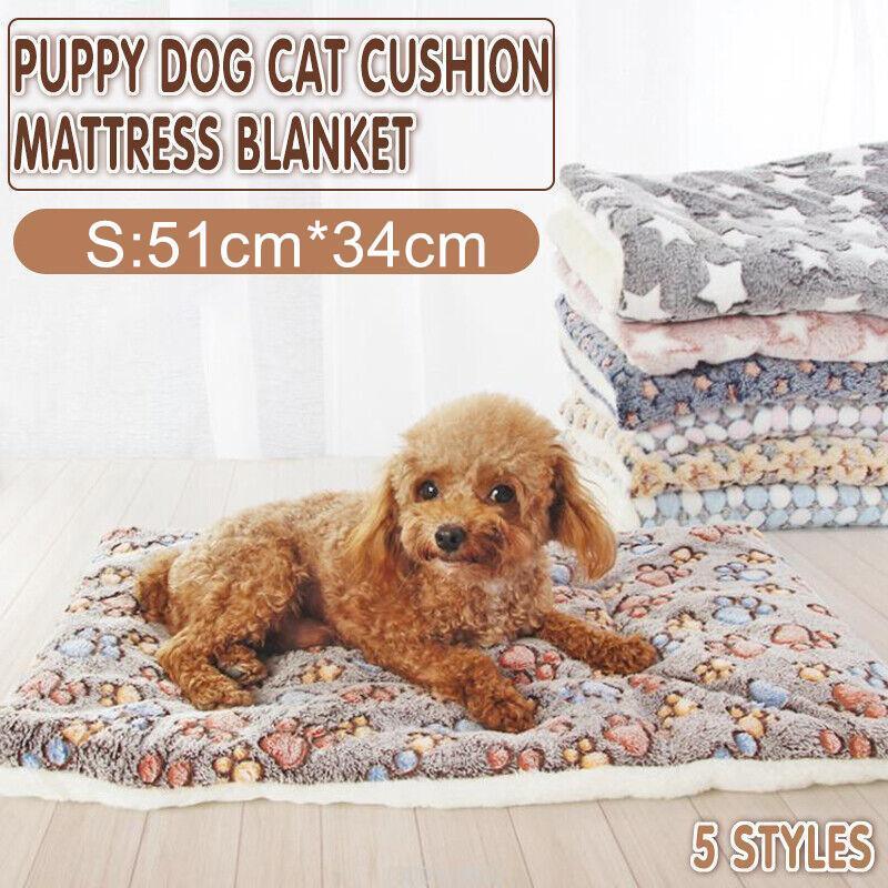 V528-9360312025070-202510010600-00 S Size Puppy Dog Cat Cushion Mattress Blanket Bed Soft Warm Pet Pad Winter Kennel House - Navy Cat - Image 1