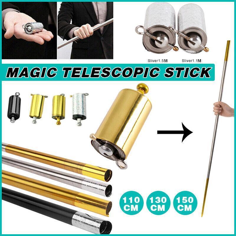 V528-9360312037622-202510010545-00 Magic Telescopic Portable Martial Arts Metal Pocket Staff Pocket 110Cm-150Cm - Gold 1.1M - Image 1