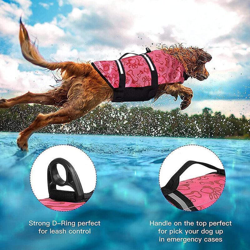 V528-9360312071275-202509301700-00 Floatation Vest for Dogs Swimming and Boating with Buoyancy Support Red - S - Image 1