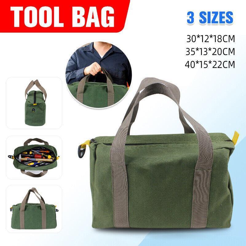 V528-9360312117324-202510010418-00 S/M/L Waterproof Tool Bag Portable Storage Toolkit Hand Heavy Case Canvas Duty - S(30*12*18CM) - Image 1