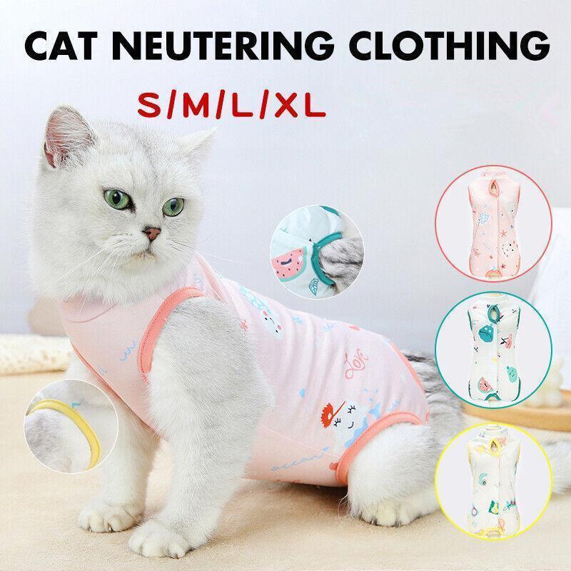 V528-9360312135830-202509301818-00 Pet Cat Postoperative Recovery Suit Pet Surgery Clothing Sterilization Weaning Pink - M(Bust: 38cm Length:27cm) - Image 1