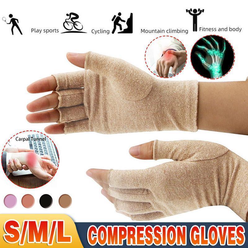 V528-9360312202907-202510010046-00 Brace Arthritis Hand Compression Gloves fingerless gloves Pain Relief Purple - S - Image 1