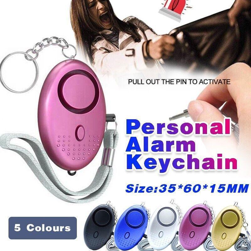 V528-ALARMSYSTEM-SILVER-1PCS-53552-202509301318-00 140DB Personal Alarm Keychain with LED Light for Emergency Alert and Assistance - Silver - Image 1