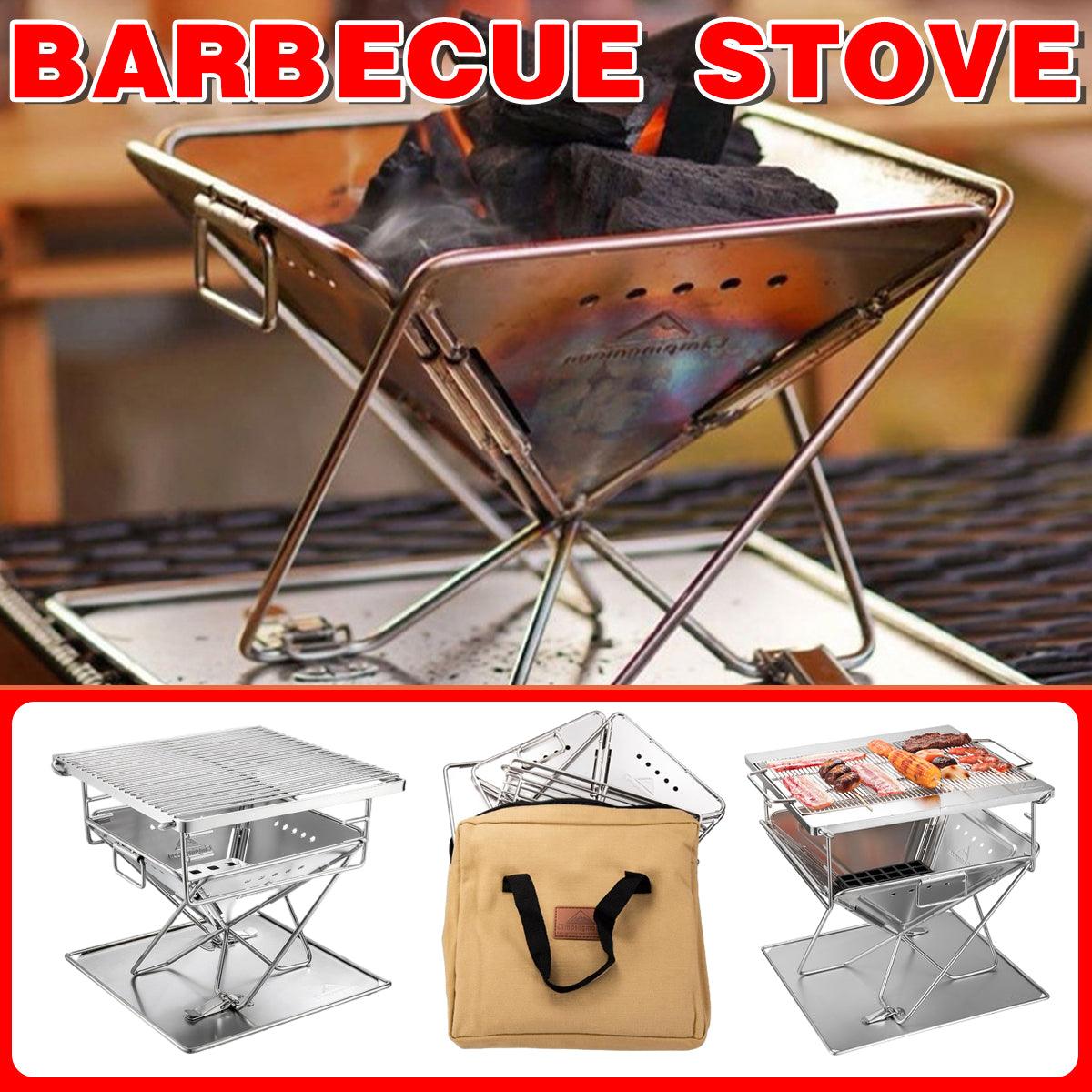 V528-BARBECUE-GRILL-479087-202509251541-00 Camping Stainless Steel Collapsible Barbecue Grill Portable Outdoor BBQ Grill - Image 1