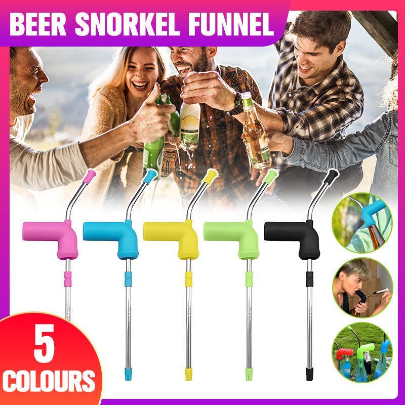 V528-BEER-SNORKEL-YELLOW-335301-202510010000-00 Beer Snorkel Funnel Bong Bucks Hens House Party Games Drinking - Yellow - Image 1