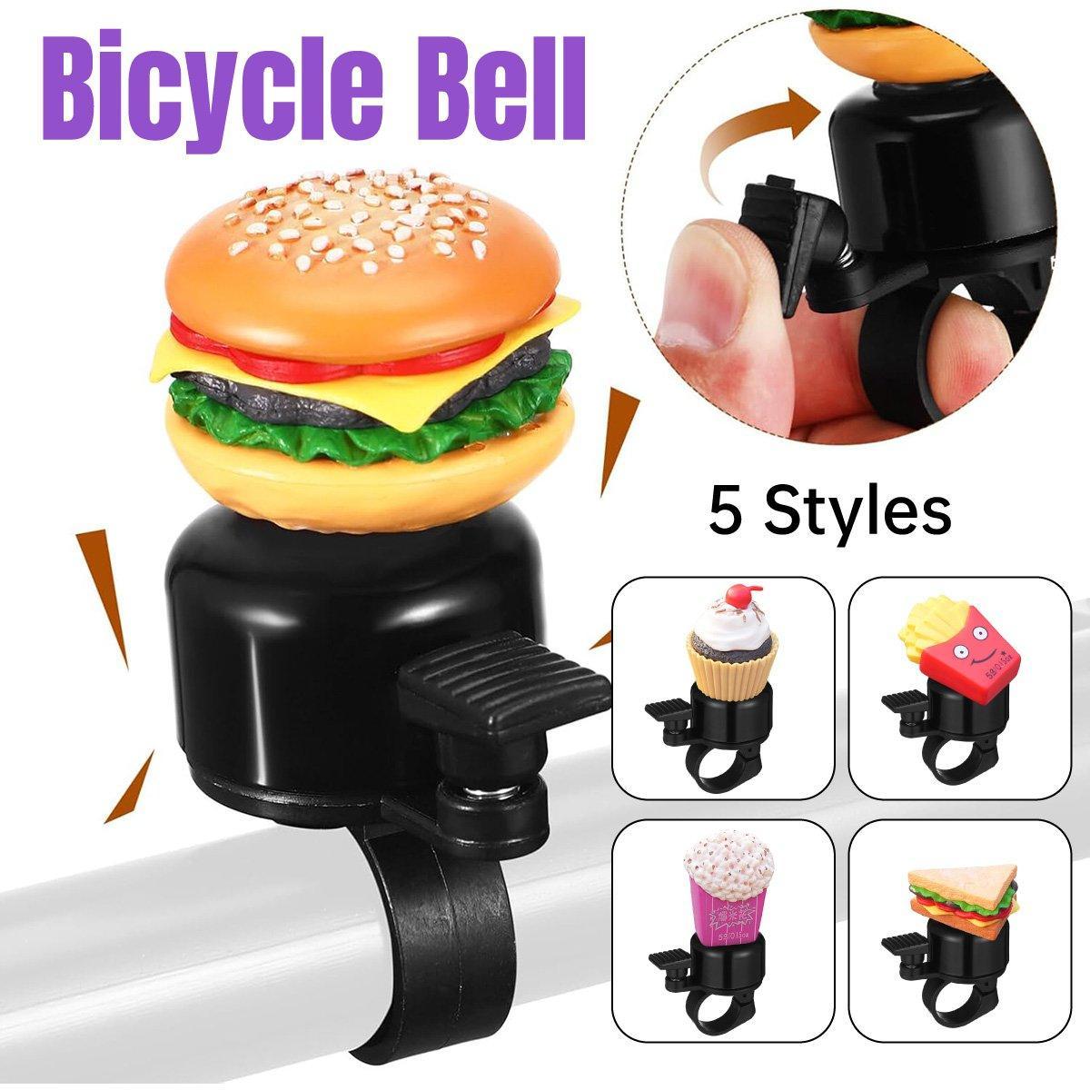 V528-BELL-ST-130030-202509302336-00 Cute Food Style Bicycle Bell Loud and Fun Handlebar Accessory - French fries - Image 1