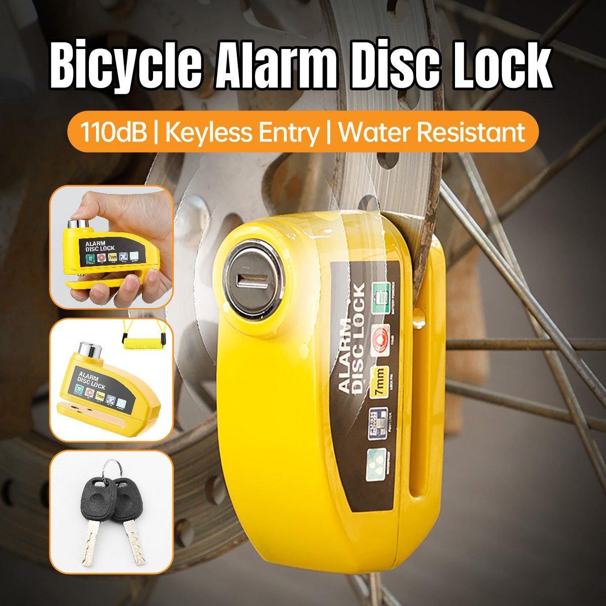 V528-BICYCLE-LOCK-ORANGE-890020-202509291809-00 Electric Bike Lock Alarm Motorcycle Anti Theft Lock Secure Bicycle Riding Gear - Image 1