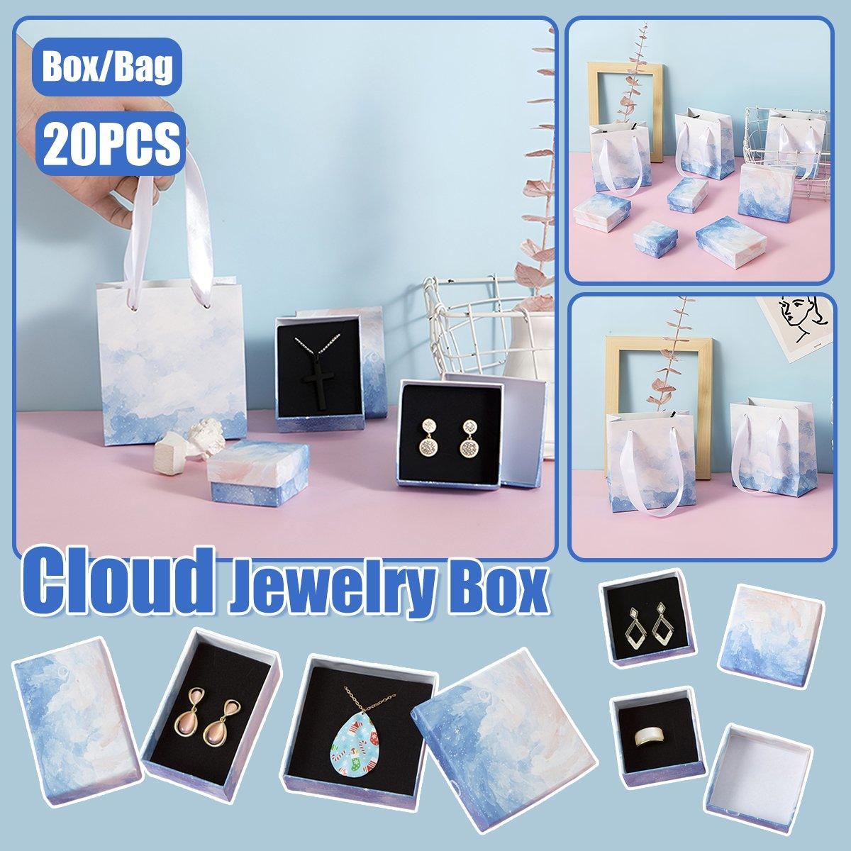 V528-BOX-20PCS-5-8-3-594107-202510010636-00 20PCS Cloud Jewelry Box Earrings Necklace Ring Bracelet DisplayOrganizer - 5*8*3cm(Box) - Image 1