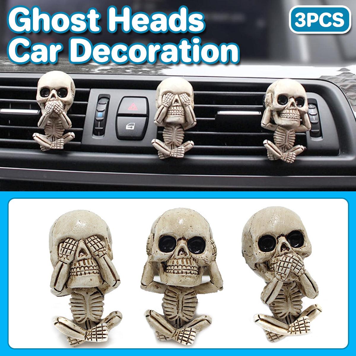 V528-CAR-ACCESSORIES-275145-202509251521-00 3pcs Ghost Head Car Decoration Accessories Halloween Ornament Vehicle Interior - Image 1