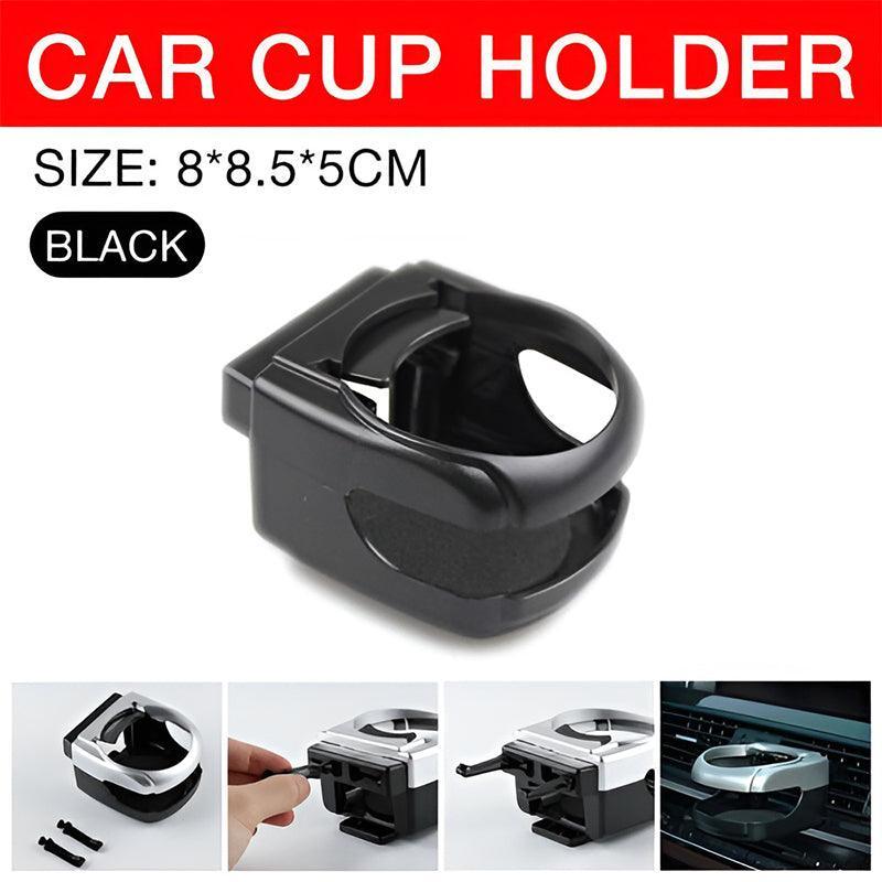 V528-CARTRAYCUPHOLDER-BLACK-58470-202509251454-00 Car Cup Holder Air Vent Drink Mount Black Clip-On Can Bottle Holder for Vehicle Black - Image 1