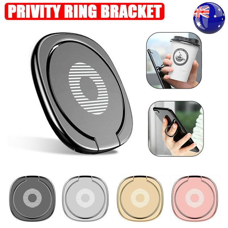 V528-CHAOBOZHK-BLACK-358016-202510010936-00 Iring Phone Ring Finger Holder Stand Mobile Grip with Mount Hook for iPhone and iPad - Black - Image 1