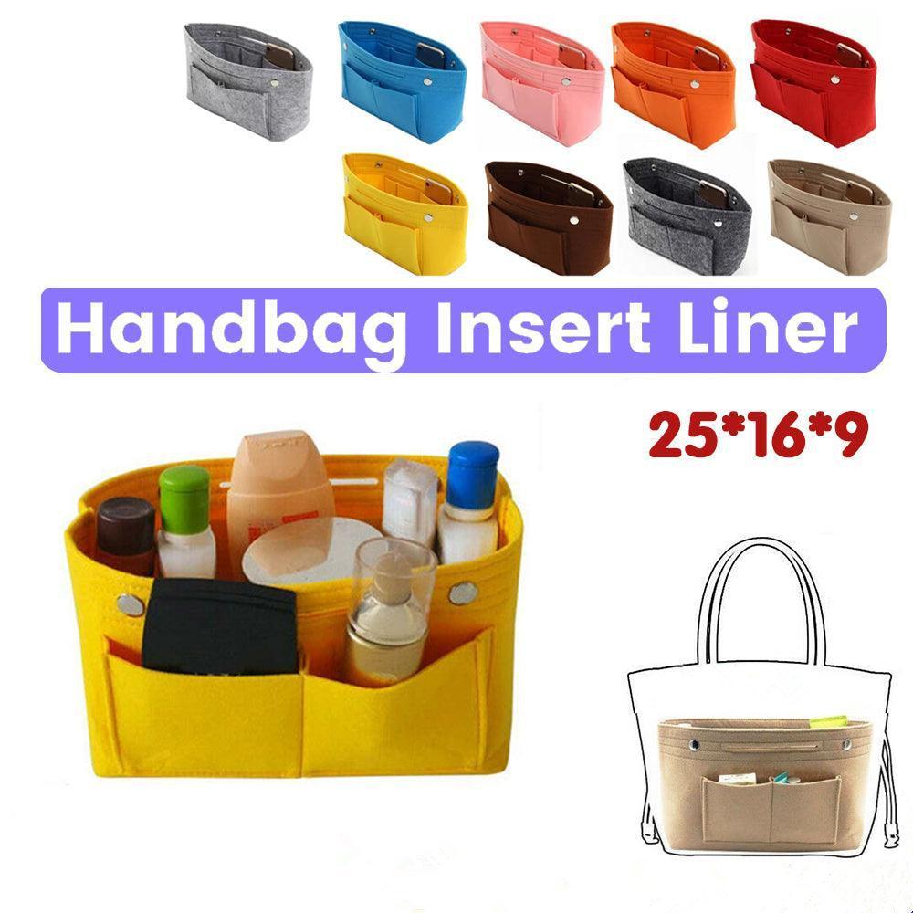 V528-COCOLOUR-COFFEE89691-202510010528-00 Travel Organiser Handbag Felt Bag Tote Insert Liner Purse Pouch Women 25*16*9Cm - Coffee - Image 1