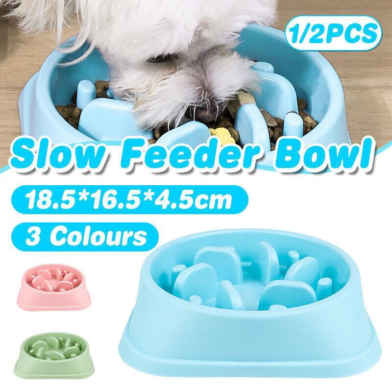 V528-DISHESSLOW-FEEDER-BLUE-317023-202509301954-00 Dog-Bowl Dishes Slow-Feeder Large Pet-Eat Dogs Food-Nonslip Interactive - Blue - Image 1