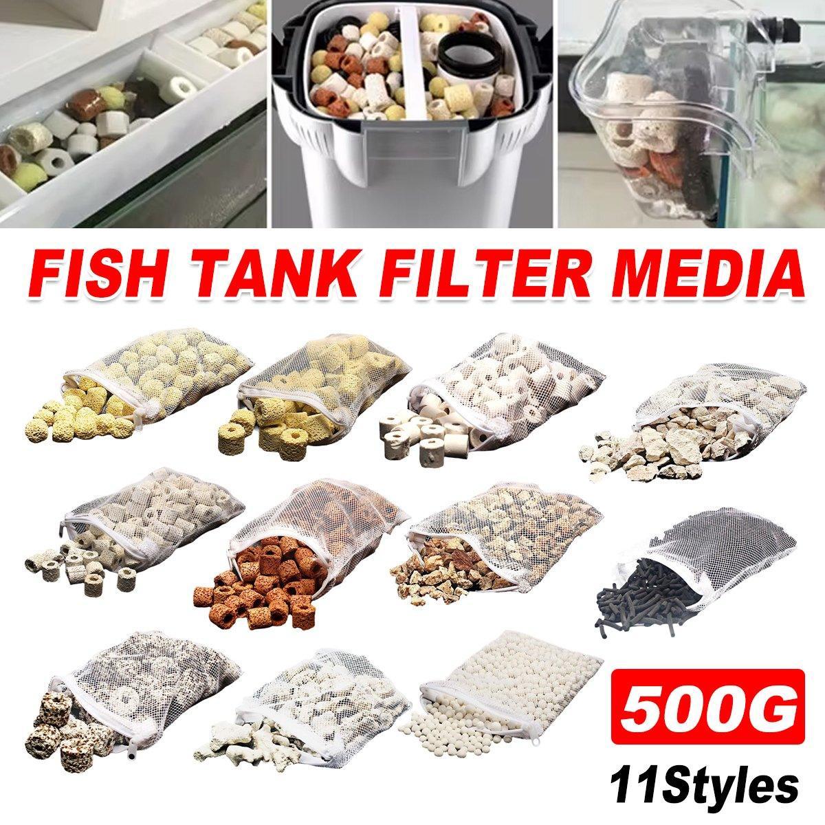 V528-FILTER-YHWXHXH-500G-989006-202509301209-00 500g Fish Tank Water Filter Media Aquarium Filtration Material Sponge Pad - Far Infrared Breathing Ring - Image 1