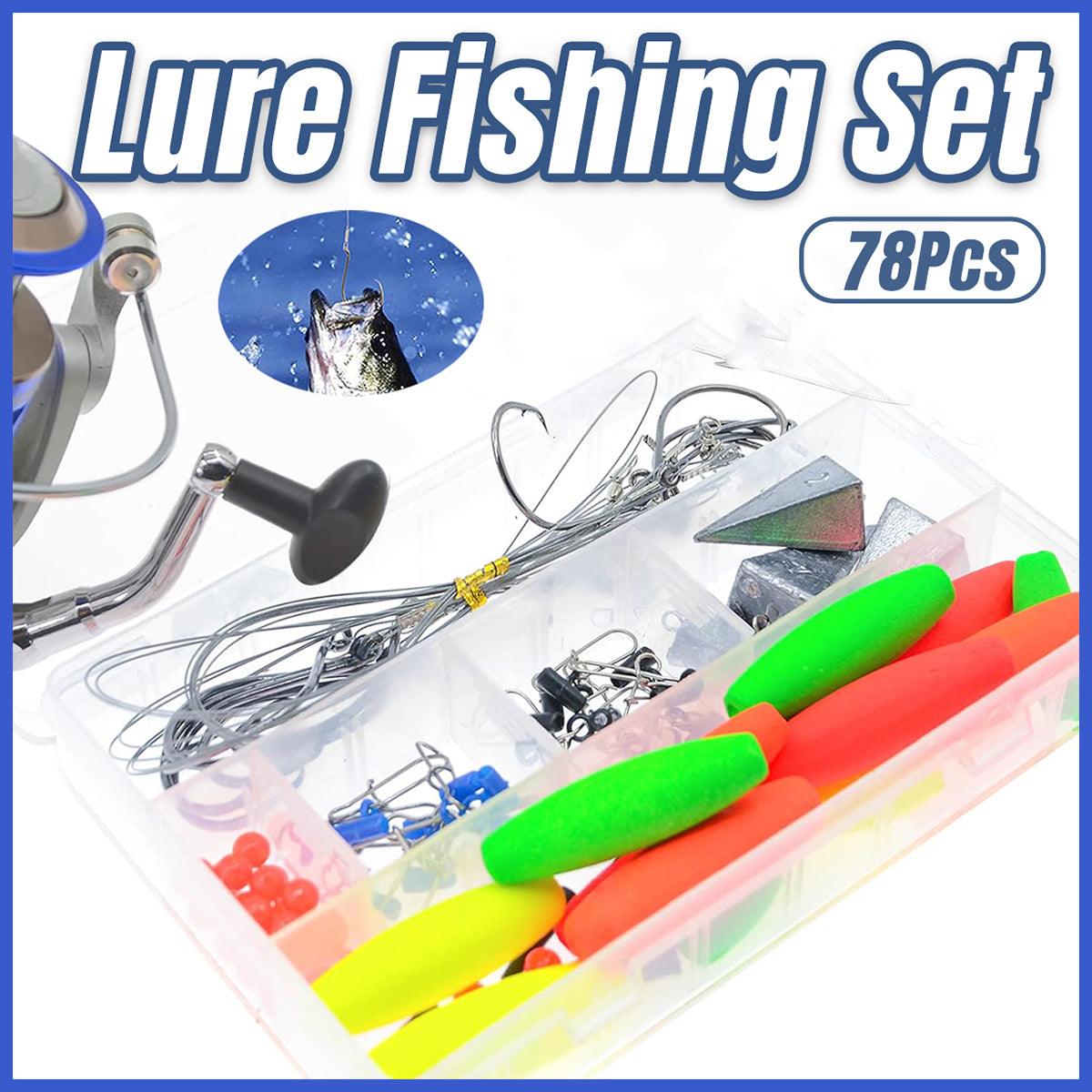V528-FISHING-BAIT-TACKLE-KIT-78-599713-202509251245-00 78pcs Fishing Gear Set Hooks Lures Baits Tackle Kit for Freshwater Saltwater - Image 1