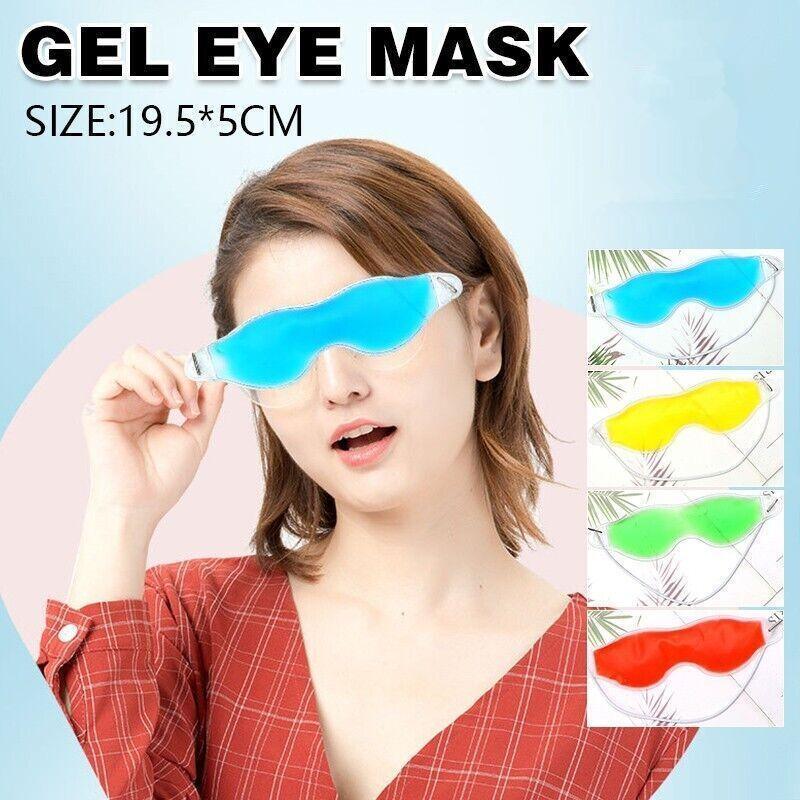 V528-GELEYEMASK-2PCS-BLUE-203831-202509301500-00 Blue Relaxing Gel Eye Mask Cold Pack Warm Hot Heat Ice Cool Pad Puffiness Headache - 2PCS - Image 1