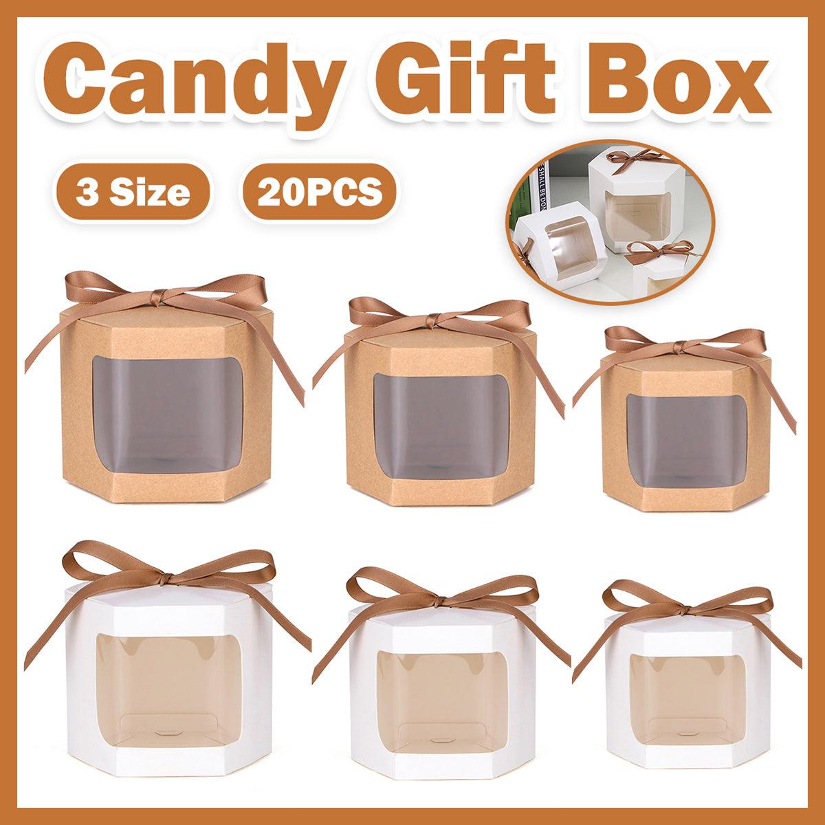 V528-GIFT-BOX-KRAFT-20PCS-L-246001-202509302309-00 20PCS Small Gift Box Candy Storage Box Party Favor Treat Packaging Recyclable - Kraft-L - Image 1