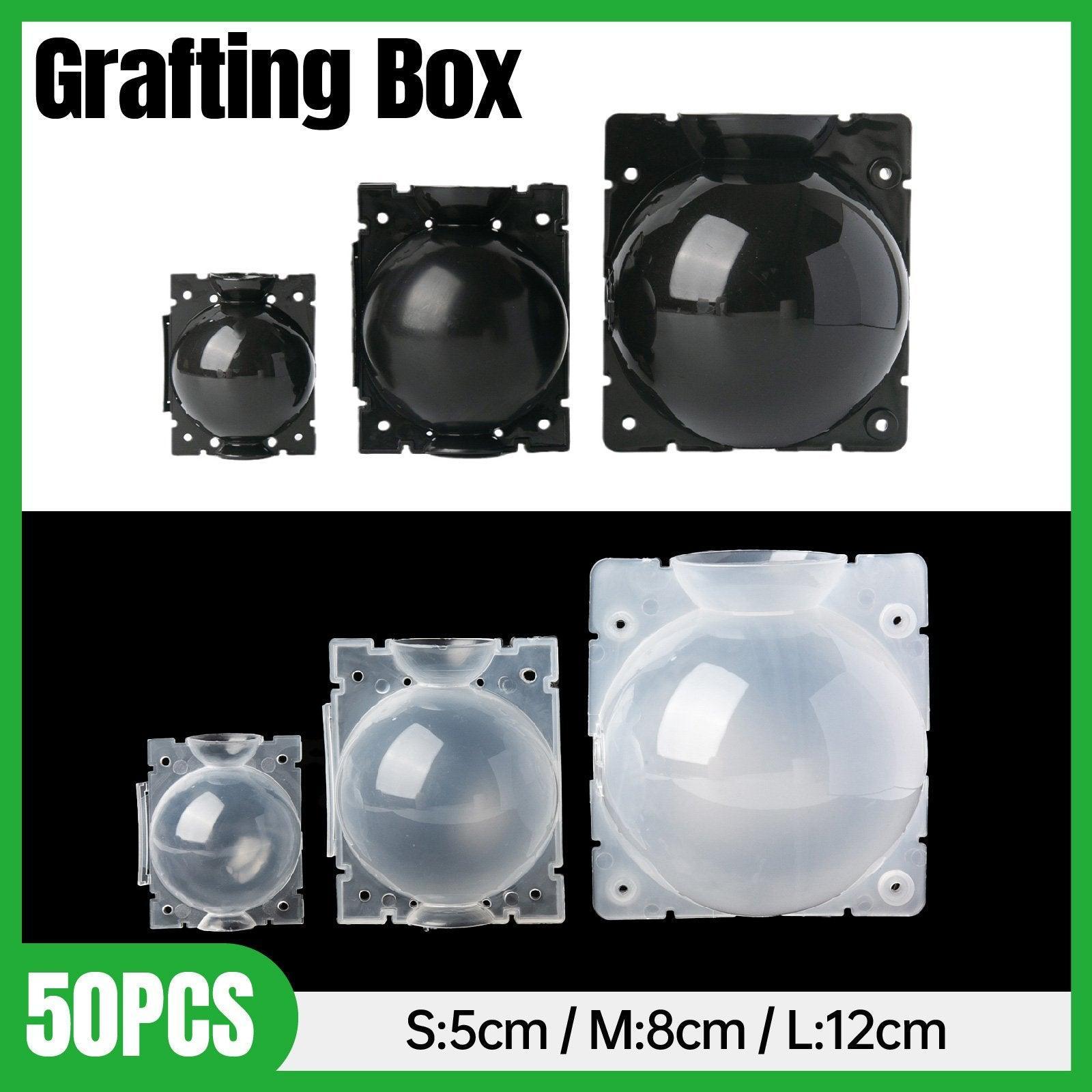 V528-GRAFTING-BOX-50PCS-BLACK-448911-202509302127-00 50pcs Plant Rooting Device High Pressure Grafting Box for Seedling Branch Garden - Black S-50PCS - Image 1