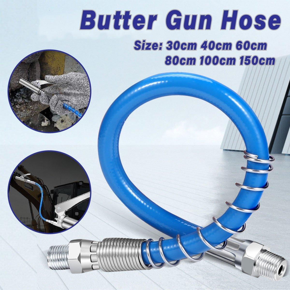 V528-GREASE-GUN-HOSE-BLUE-100CM-709160-202510011009-00 Grease Gun Hose Barrel Nozzle Kit Soft Tube Accessories for Automotive Grease - 100cm - Image 1