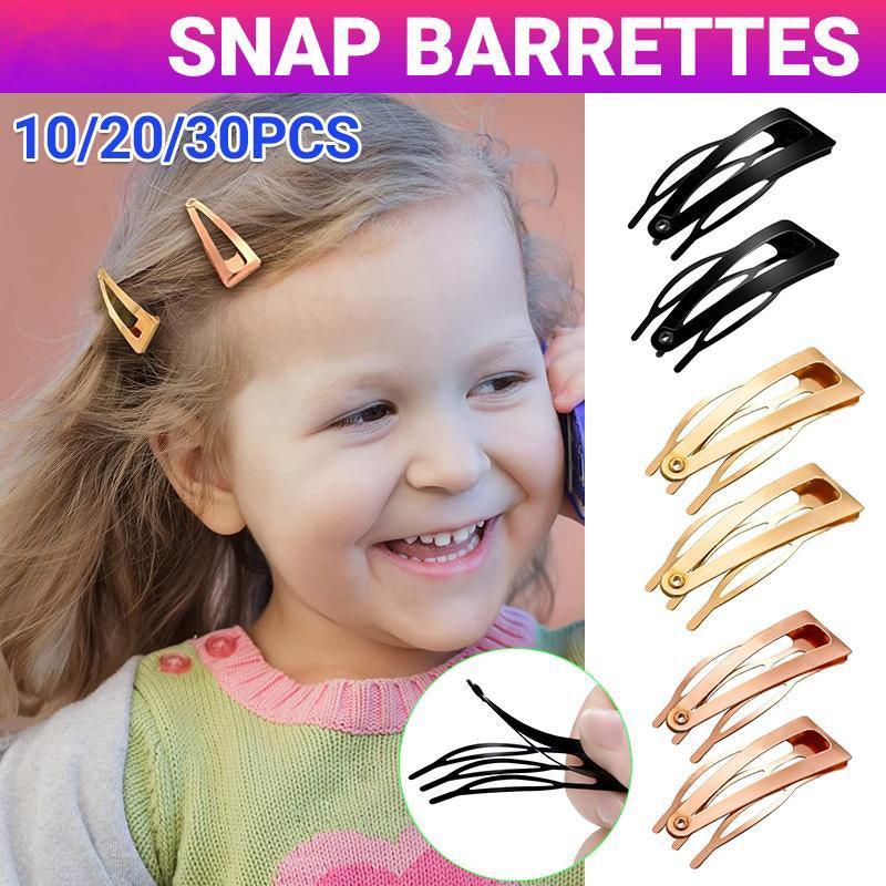 V528-HAIRCLIPS-BLACK-10PCS-968858-202510010018-00 UP 30X Double-grip Hair Clips Metal Snap Barrettes Hair Styling Tool Women Girls - Black(10PCS) - Image 1