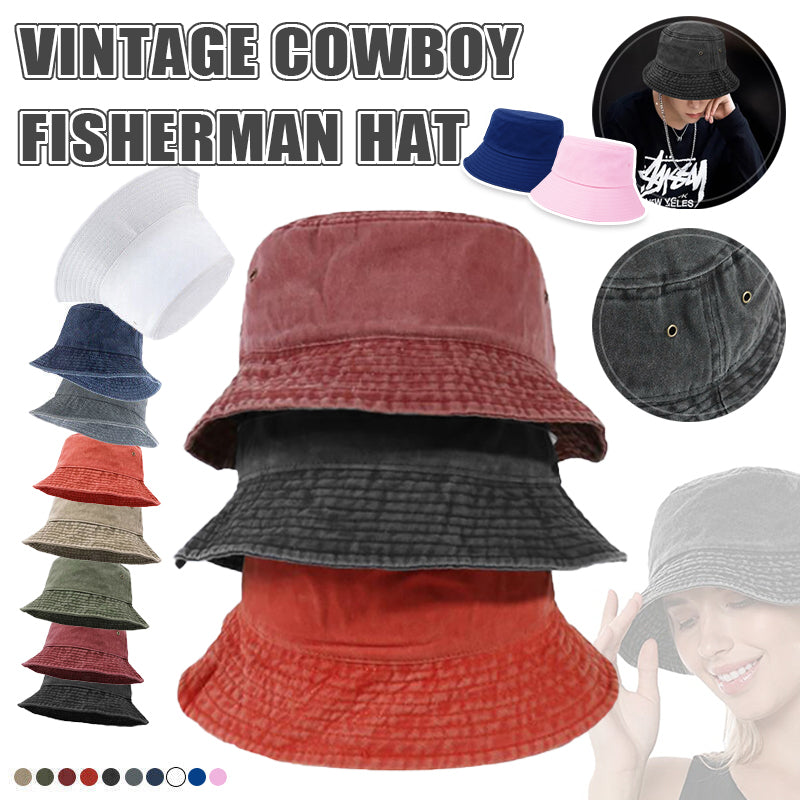 V528-HAT-WHITE-461943-202509251335-00 Unisex Men Women Washed Cotton Outdoor Camping Sports Bucket Hats Fisherman Hat - White - Image 1