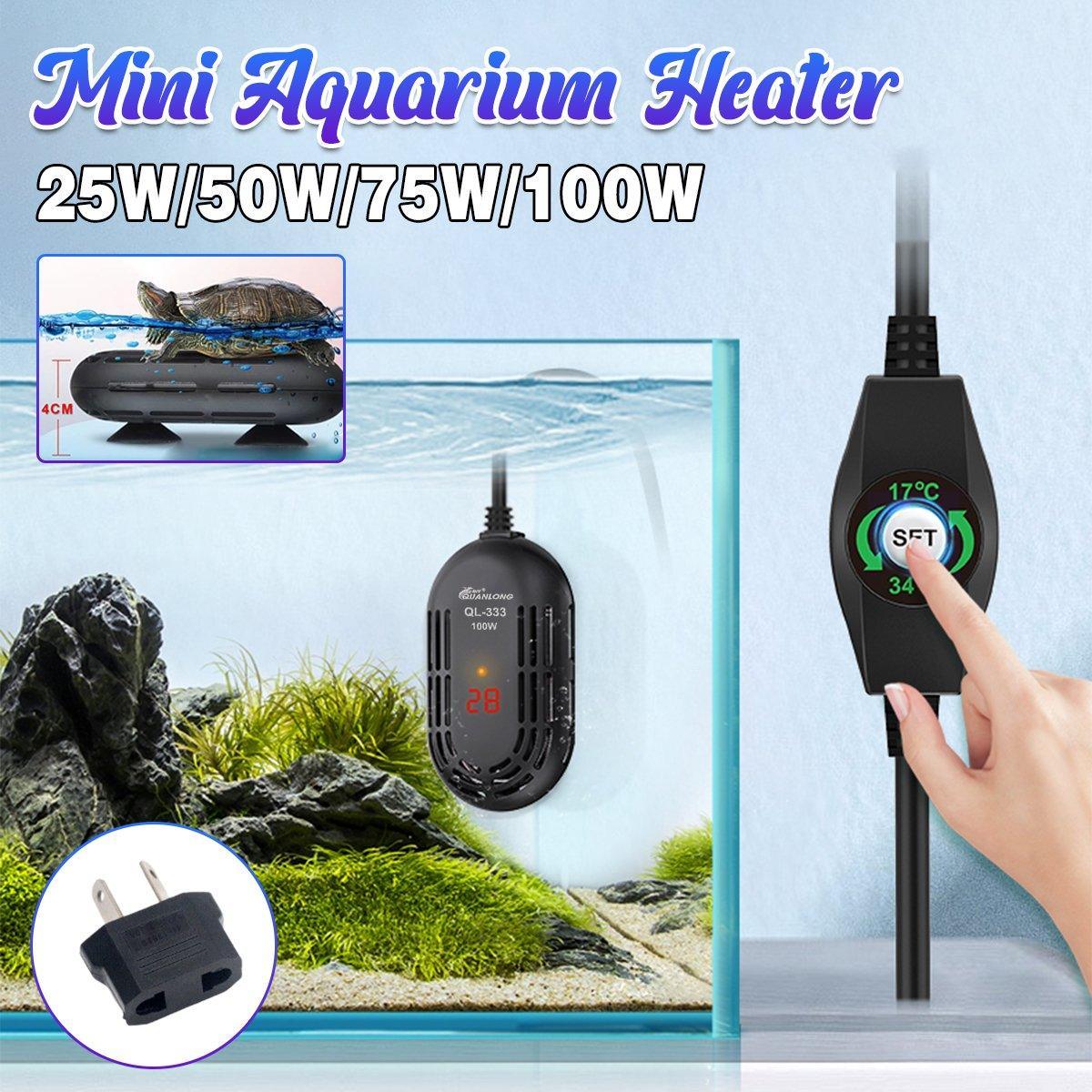 V528-HEATER-75W-301009-202509302218-00 Mini Submersible Aquarium Temperature Rod with Thermostat for Fish and Turtle Tanks - 75W - Image 1