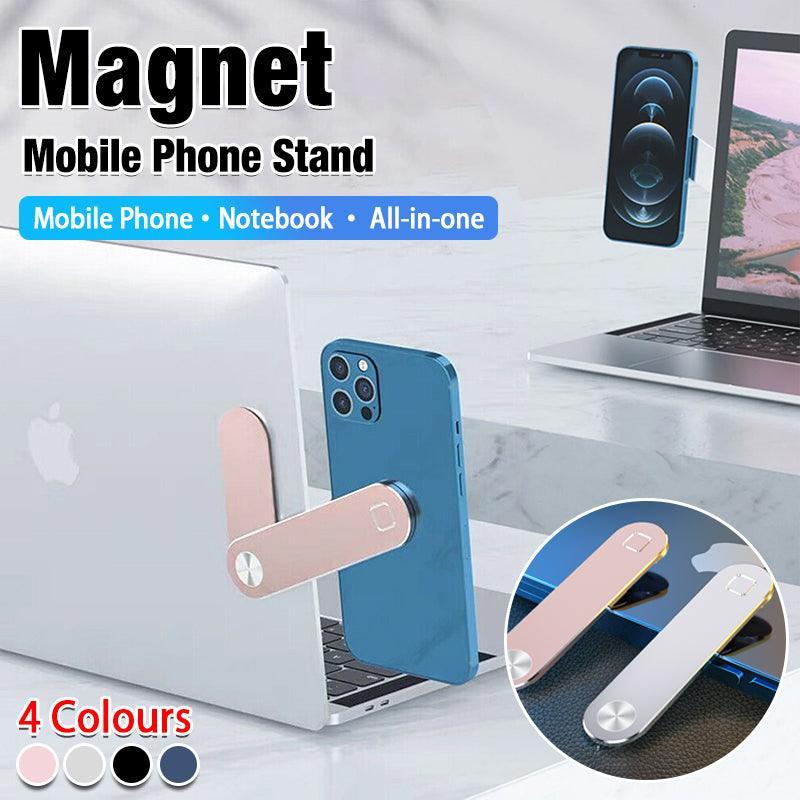 V528-KZZJ-PINK-564896-202509250925-00 Side Mount Clip Phone Holder for Laptop Adjustable Portable Screen Bracket - Pink - Image 1