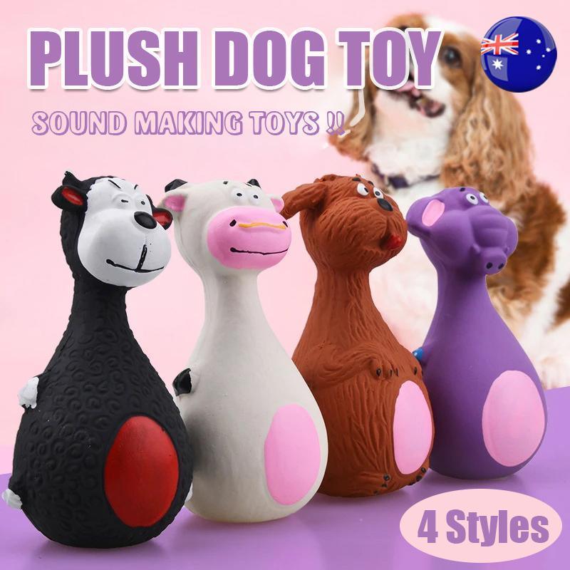 V528-LATESQUEAKYDOG-PURPLE-416850-202510010754-00 Latex Squeaky Dog Toys Puppy Pet Chew Toys Squeaker Soft and Interactive - Purple - Image 1