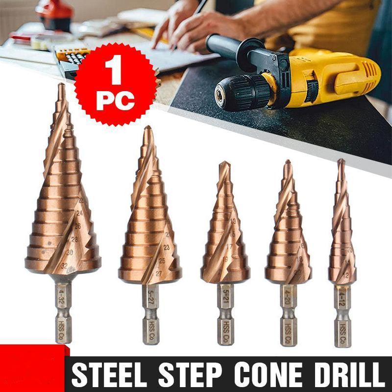 V528-M35COBALTSTEELSTEP-412-986302-202509302254-00 Hss M35 Cobalt Steel Step Cone Drill Bit Hole Saw Cutter 4-12/20/32Mm 5-21/27Mm - M35 Co 4-12mm - Image 1