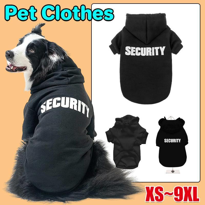 V528-MH00334-BLACK-4XL-250905-202509301200-00 Pet Dog Clothes Hoodie Warm Winter Jumper Puppy Cat Clothing Coat Jacket Shirt - 4XL - Image 1