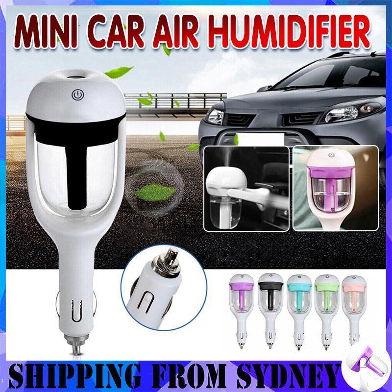V528-MINIHUMIDIFIER-GREEN-605590-202510010227-00 Mini Car Air Humidifier Essential Oil Diffuser Ultrasonic Aroma Mist Purifier - Green - Image 1