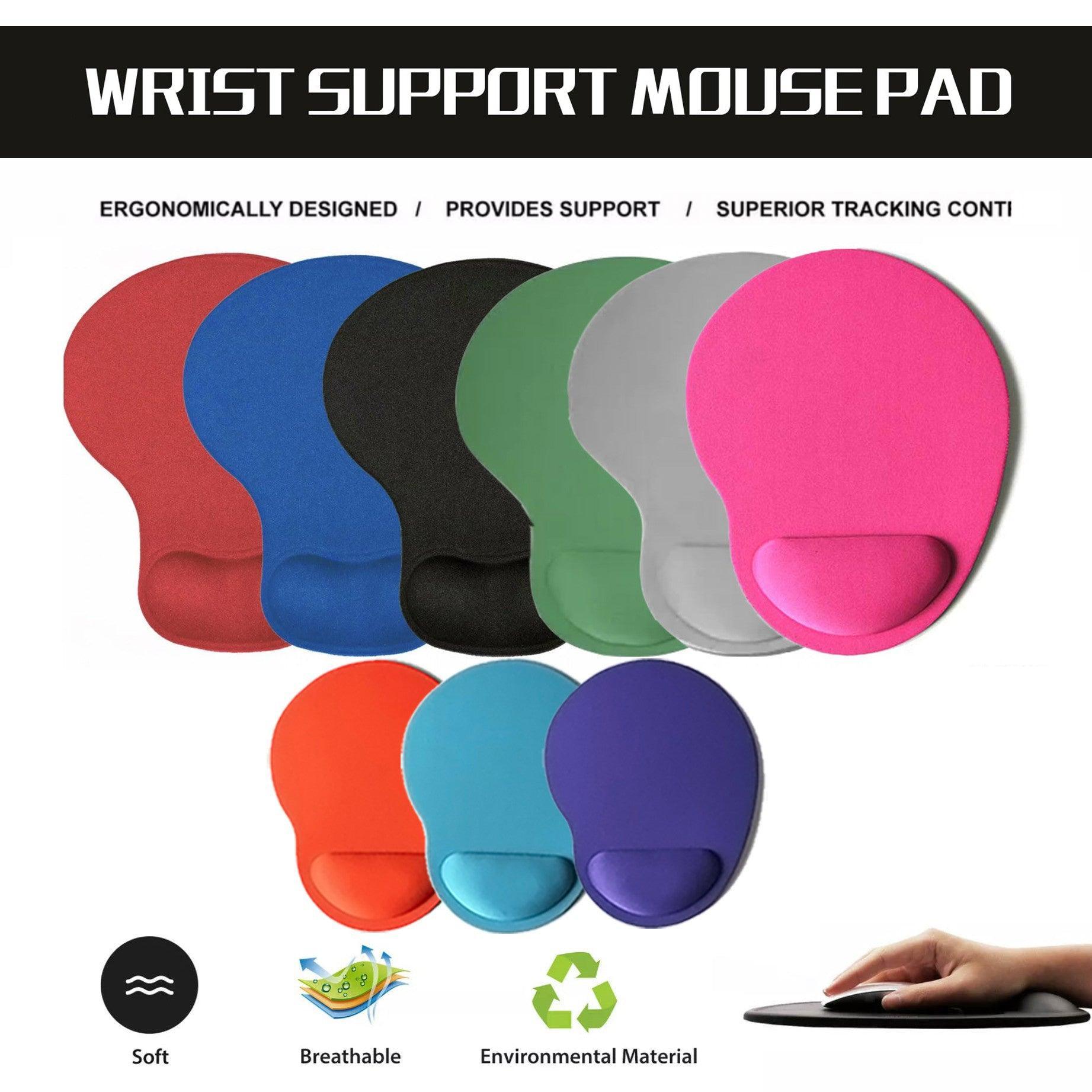 V528-MOUSEPADCOLOUR-ORANGE96214-202510010327-00 Comfort Mouse Pad with Built In Wrist Support Non Slip Ergonomic Mice Mat - Orange - Image 1