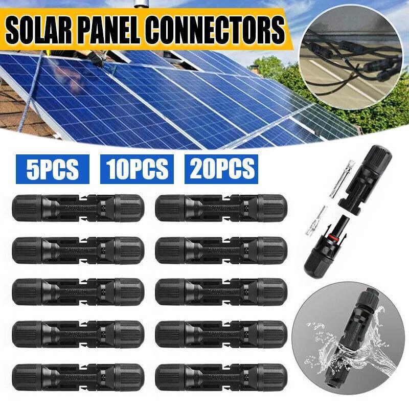 V528-PANELCONNECTOR-20PCS-366246-202509301354-00 5-20 Pairs For Solar Panel Connectors Ip67 30A Line Plug Socket Male & Female Au - 20Pairs - Image 1
