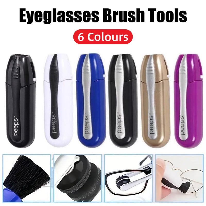 Portable Best Eyeglass Sunglass All In One Glasses Lens Cleaner Brush Hot Au - Blue