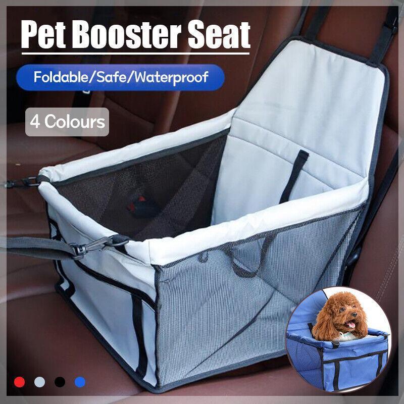 V528-PETBASKET-BLACK-875201-202510010109-00 Pet Car Booster Seat Travel Carrier Basket for Cats Dogs with Secure Design - Black - Image 1