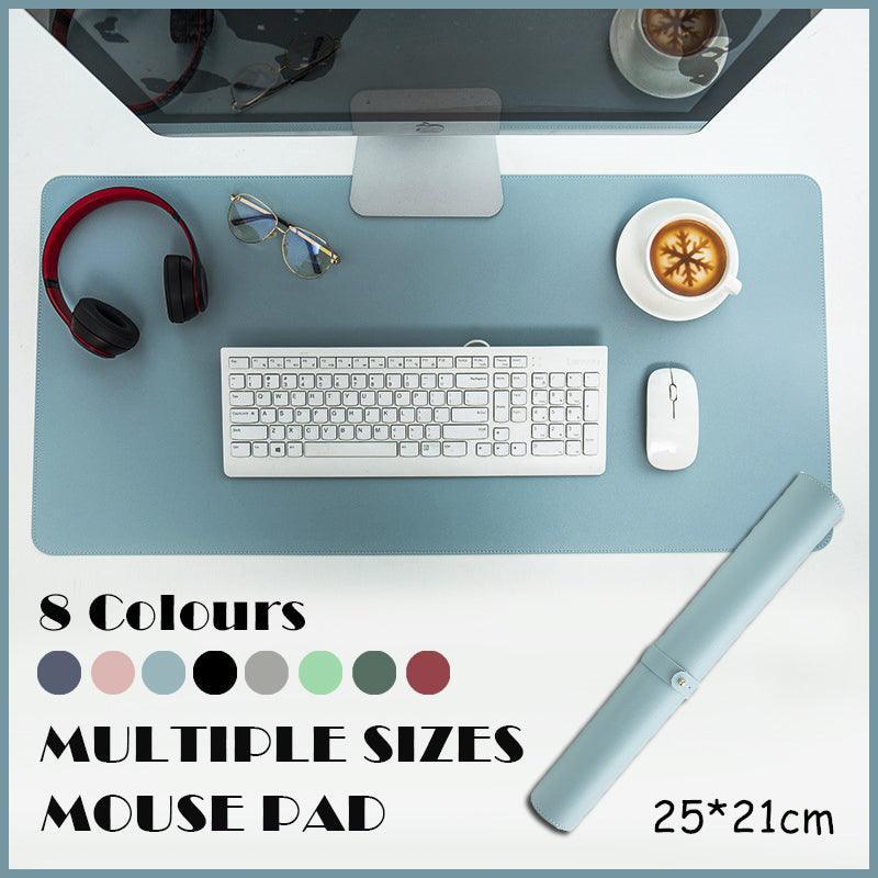 V528-PINK25-21CM89033-202509301336-00 Leather Mouse Pad Gaming Waterproof Desk Mat 25 x 21cm Anti Slip - Pink - Image 1