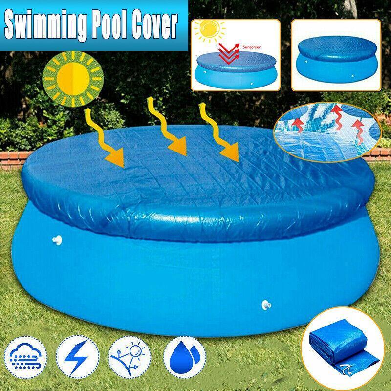V528-POOLCOVER-BLUE-183-91217-202510010300-00 Round Swimming Pool Cover Lot For Garden Outdoor Paddling Family Pools - 183cm - Image 1