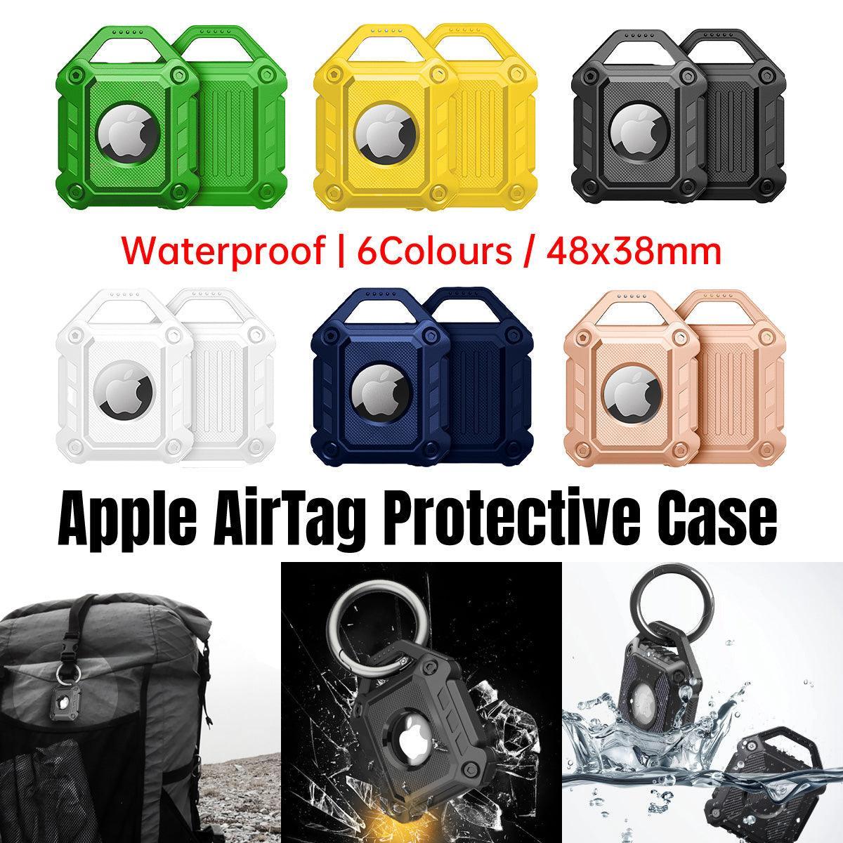 V528-PROTECTIVE-COVER-WHITE-701562-202509301736-00 Waterproof Apple AirTag Protective Case TPU Cover Air Tag Tracker Loop Holder - White - Image 1