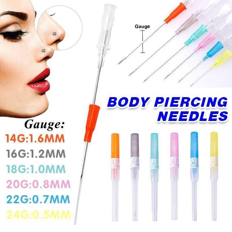 V528-PUNCTURENEEDLE-14G-5PCS-695507-202510010654-00 14G - 26G Catheter Cannular Tube Sterilized Body Piercing Needles 5Pcs - 1.6MM 14G - Image 1